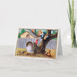 Vintage Erntedank-Karte der Türkei Feiertagskarte