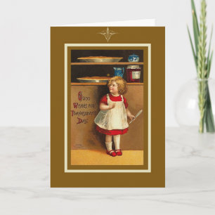 Vintage Erntedank-Karte Feiertagskarte