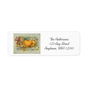 Vintage Erntedank Pumpkins, Obst und Blume