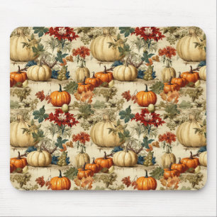 Vintage-Erntedankfest-Kürbis-Blumen-Ernte Mousepad