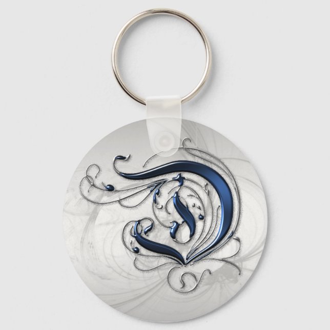 Vintage erste D Schlüsselanhänger (Vorderseite)