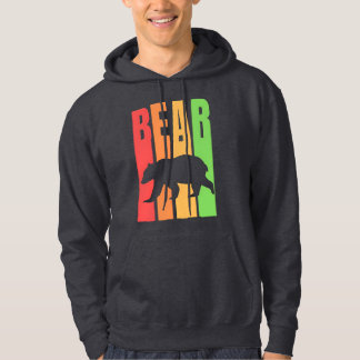 Vintage-Erweitertes-Letter-Bär-Design Hoodie