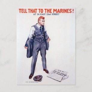 Vintage Erzählt das den Marines Rekrutierung Postkarte