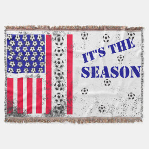 Vintage Es ist die Saison Football Decke