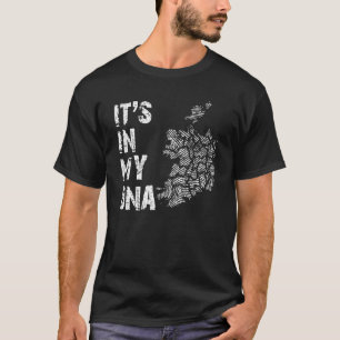 Vintage Es Ist In Meiner Dna Irland Fingerabdruck T-Shirt