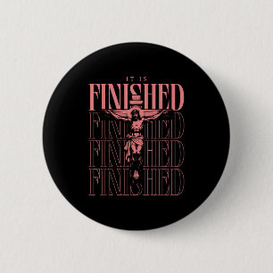Vintage Es Ist Vollbracht - Jesus Am Kreuz Christu Button