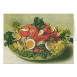 Vintage-Essen, Bio-Mischsalat Mesclun