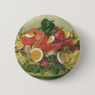 Vintage-Essen, Bio-Mischsalat Mesclun Button