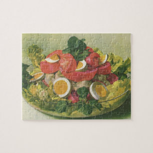 Vintage-Essen, Bio-Mischsalat Mesclun Puzzle