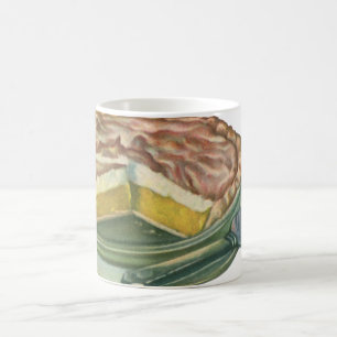 Vintage-Essen, Zitronen-Meringue-Pie-Dessert Kaffeetasse