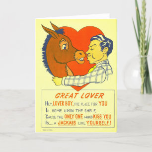 Vintage Essig-Valentinstag - Großer Liebhaber, Feiertagskarte