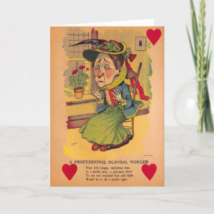 Vintage-Essig-Valentinstag - Skandalverbreiterin, Feiertagskarte