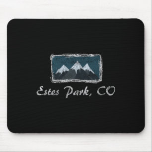 Vintage Estes Park Colorado Winter Skifahren Spaß  Mousepad
