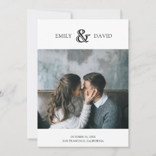Vintage Et-Zeichen Schwarz-Weiß-Mehrfachfoto Save The Date