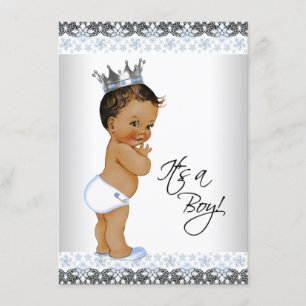 Vintage Ethnic Prince Baby Boy Dusche Einladung