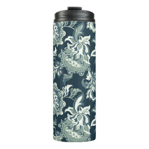 Vintage-ethnische Blumenmuster nahtlos. folklorist Thermosbecher