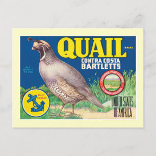 Vintage-Etikett für Lebensmittelprodukte Postkarte