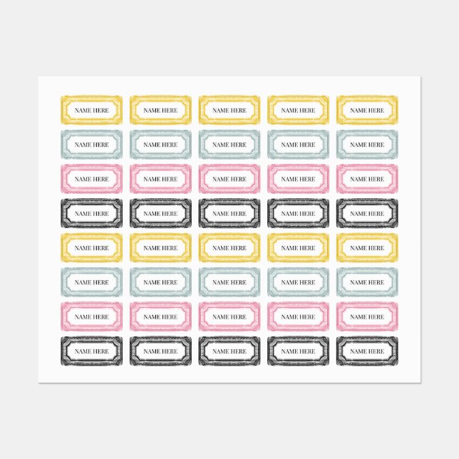 Vintage Etiketten Set 1 (Blatt)