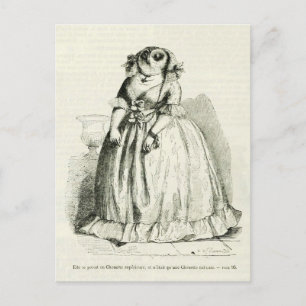 Vintage Eule Postkarte