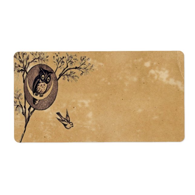 Vintage-Eulen-Avery-Label (Vorne)
