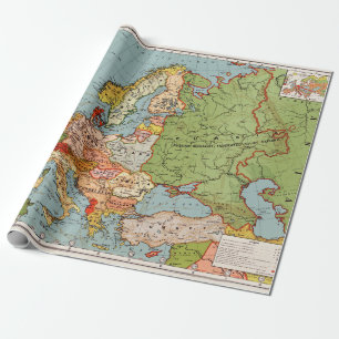 Vintage-Europa 20. Jahrhundert Bacons Standardkart Geschenkpapier