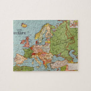 Vintage Europa 20. Jahrhundert Bacons Standardkart Puzzle
