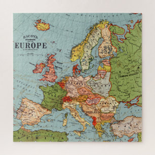 Vintage Europa 20. Jahrhundert Bacons Standardkart Puzzle