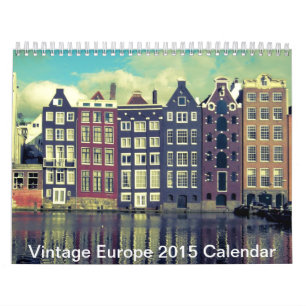 Vintage-Europa-Landschaftsarchitektur Kalender 201