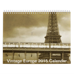 Vintage-Europa-Landschaftsarchitektur Kalender 201