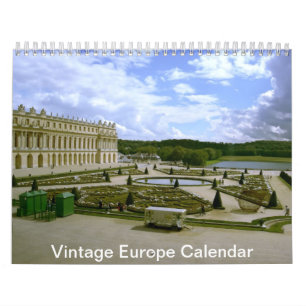 Vintage-Europa-Landschaftsarchitektur-Kalender Kalender