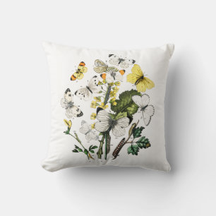 Vintage europäische Schmetterlinge Kissen