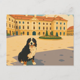 Vintage europäischer Stadtplatz mit Berner  Postkarte