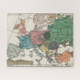 Vintage Europakarte Puzzle