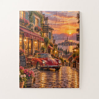 Vintage European Village Jigsaw Puzzle
