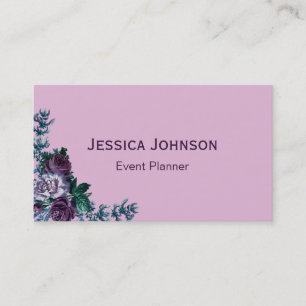 Vintage Eventplaner Floral  Visitenkarte