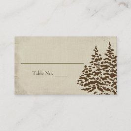 Vintage Evergreen Wedding Cards Platzkarte