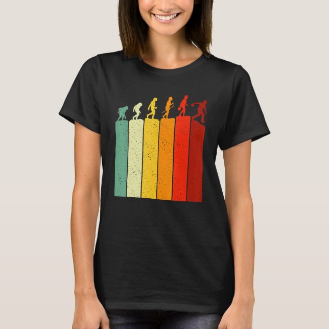 Vintage Evolution Bowling Team Bowler Bowling T-Shirt (Vorderseite)
