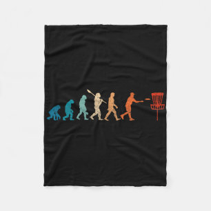 Vintage Evolution Disc Golf Lustige Glückliche Gol Fleecedecke
