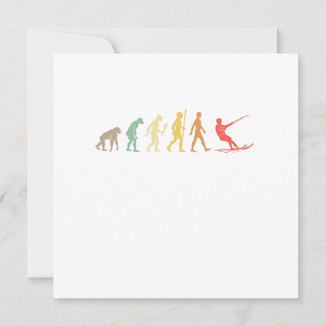 Vintage Evolution Wassersport Geschenk Einladung (Vorderseite)