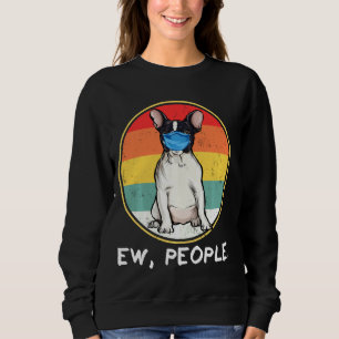 Vintage Ew-Leute Französischer Bulldog-Hund mit Ge Sweatshirt