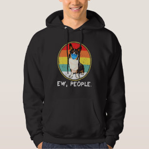 Vintage Ew People Cardigan Welsh Corgi Hund trägt Hoodie