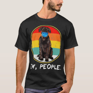 Vintage Ew People Giant Schnauzer Dog Wearing Face T-Shirt