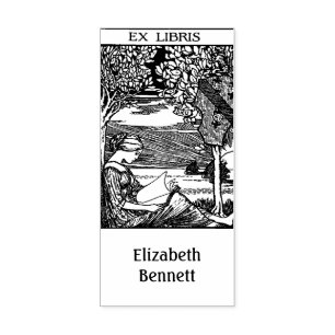 Vintage Ex Libris Buchschild Gummistempel