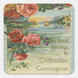 Vintage Ex Libris Buchzeichen Stickers