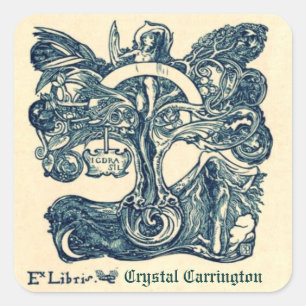 Vintage Ex Libris Buchzeichen Stickers