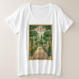 Vintage Ex Libris Garden Path Bookplate Art  Große Größe T-Shirt
