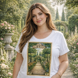 Vintage Ex Libris Garden Path Bookplate Art  Große Größe T-Shirt