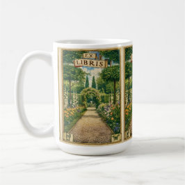 Vintage Ex Libris Garden Path Bookplate Art  Kaffeetasse