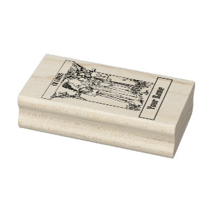 Vintage Ex Libris Girl With Book Template Gummistempel