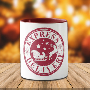 Vintage Express-Lieferung vom Weihnachtsmann Tasse